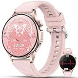 🍁Smartwatch Donna con ECG+HRV - Questo orologio smartwatch per donna utilizza il principio della misurazione dell'elettrocardiogramma per visualizzare i dati bioelettrici dell'elettrocardiogramma cardiaco entro 30 secondi, che possono essere visualizzati e analizzati nell'app G Band. Il rapporto di valutazione del rischio include oltre 32 parametri, quali fibrillazione atriale, fibrillazione ventricolare e aritmia, ricevere avvisi tempestivi per anomalie. Funzione di riproduzione ECG e download del referto ti consentono di monitorare chiaramente la salute cardiaca e condividere i dati con il famiglia in modo semplice.