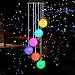eQFeast Color Changing Wind Chime Outdoor, Solar Powered Crystal Ball Wind Chimes LED Wind Mobile Solar Lights Wind Bell for Garden Patio Home Decoration (Crystal Ball)