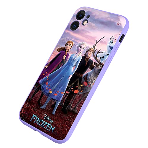 Dolloz Cartoon Pattern Case For Iphone 11, With Frozen Character, Silicone Animation Iphone 11 Case Purple #TOP4