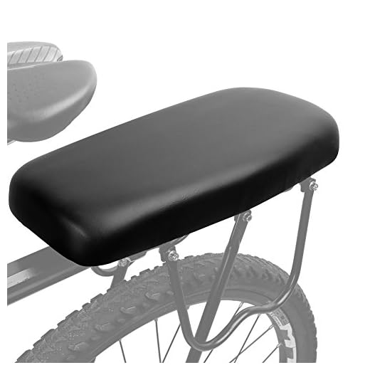 TOPCABIN Bicycle Manned Cushion Mountain Bike Back Shelf Seat Cushion Manned Comfortable Saddle Children Back Seat(Black)