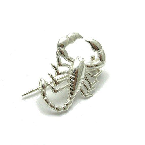 Broche en argent massif 925 Scorpion Empress femme homme