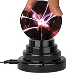 HTOOR Plasma Ball Lamp, Electric Globe Static USB Light Best Science Toy Nightlight for Kids