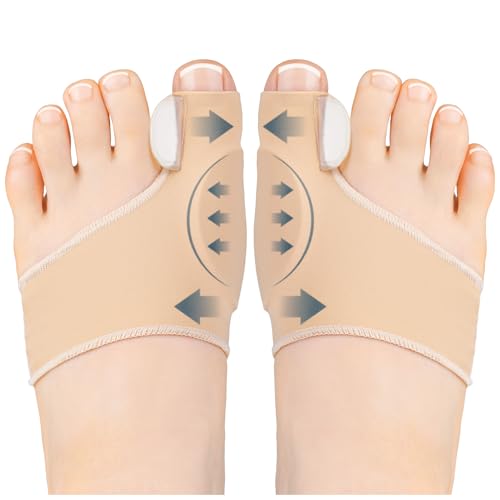 SULPO 1 Paar Hallux Valgus Korrektur Socken - Weiche, Elastische Hallux Valgus Zehenspreizer für Damen und Herren - Hautfreundlich, Atmungsaktiv, Universalgröße, Waschbar, Mit Silikonpolster