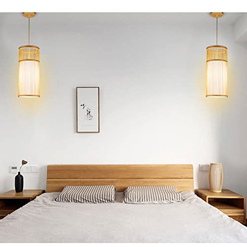 Iluminación colgante de madera moderna para el hogar sin brillo 3