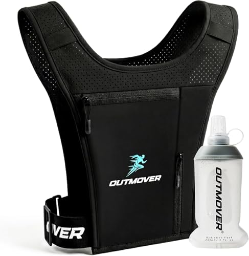 Running Vest for Women and Men with Phone Holder - Lightweight and Adjustable Fit Women Running Vest with Multi Pocket Storage - Hydration Vest for Running, Cycling, Marathon and Hiking (2, M)