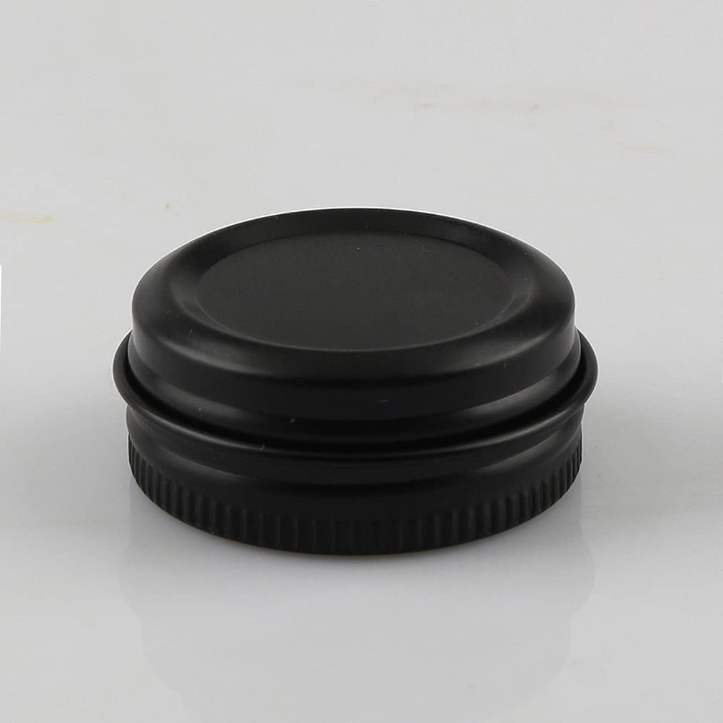 10 Piezas Tarros de Aluminio con tapa Rosca 15ml, Negro Mate Tarros de Aluminio Vacíos Redondo para Contenedor De Cosméticos Cremas Caja de almacenaje con 5 Espátula y 1 Etiqueta — view 6
