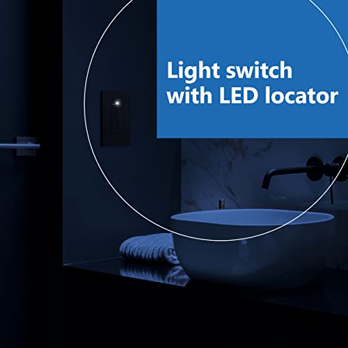 Image of LIDER Minimalist Design Lighted Triple Switch, Combination Frameless Decorator Switch with Locator Light, Ground Terminal, Single Pole, 15A 120-277V, UL Listed, Thermoplastic, Matte Brown, 1-Pack