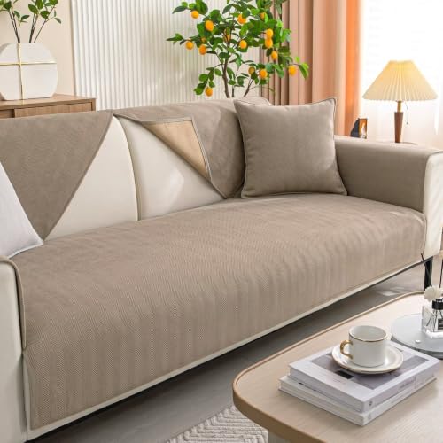 kuchenuten Sofa Überzug - Chenille Sofabezug 1 2 3 4 Sitzer, Couch Überzug L Form, rutschfeste Sofaschoner, Sofadecken für Sitzfläche