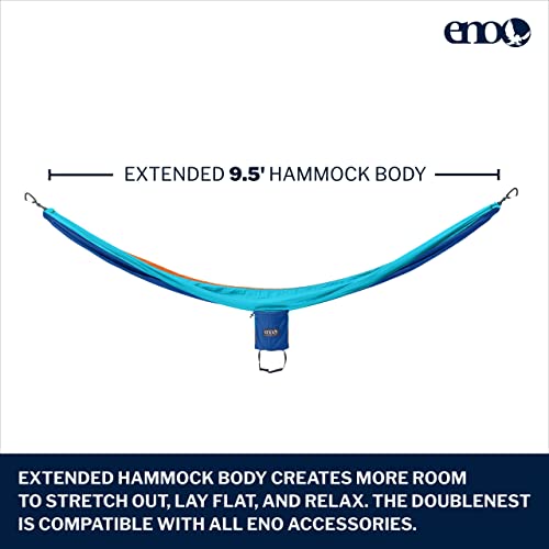Image of ENO, Eagles Nest Outfitters DoubleNest Lightweight Camping Hammock, 1 to 2 Person, Special Edition Colors, ATC