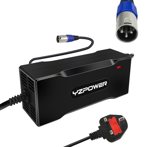 YZPOWER Battery Charger 54.6V 2A For 48V Lithium Battery of Electric Bike, Electric Scooter, E-bike, Mobility Scooter, 48V 2A Charger 3 Pin XLR (1+2-3-) Connector