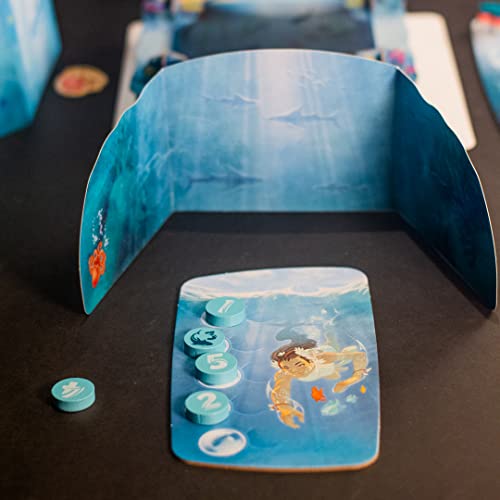 Galápagos, Dive, Jogo de Tabuleiro para Amigos, 1 a 4 jogadores, 20 – 30 min, Muticolor