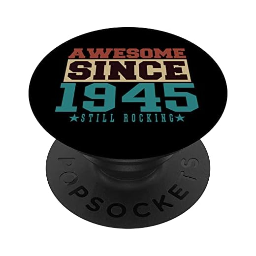 1945 Impresionante desde 1945 Cumpleaños y Aniversario PopSockets PopGrip Intercambiable