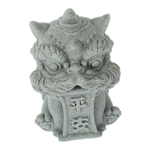 Statue lion chinois en résine figurine traditionnelle haut de gamme