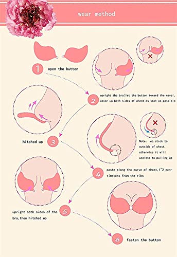 MITALOO Adhesive Invisible Backless Push Up Strapless Sticky Bras Reusable Magic Bra for Women Beige