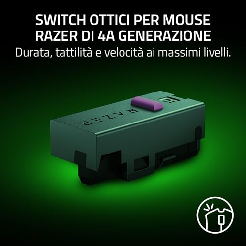 DeathAdder V4 Pro - Mouse senza fili ergonomico per eSport ultraleggero - 56g - 2,4 Ghz Hyperspeed - Focus Pro 45K Sensore - 8K Hz Polling - Ottici Switches Gen-4 - PC/Mac | Nero - Mouse gaming - Immagine 8