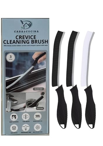 Crevice Cleaning Brush UK - Hard Bristle Bathroom Cleaning Brush, Multifunctional Gap Cleaning Scrub Brush, Grout Brush, Cleaning Products for Household Use, Home+and+Kitchen, Window, Vehicle, Toilet