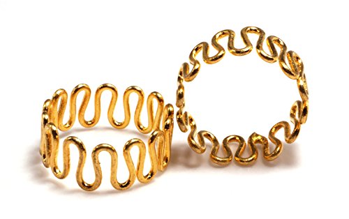 Metal Alloy Toe Ring Expandable Wavy Pattern