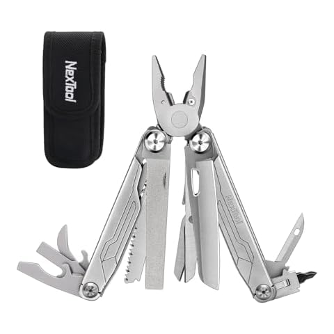 NexTool Multitool, 19 in 1 Multitool Pliers, Stainless Steel Multi Tool with Safety Locking, Foldable Multitools with Scissors, Can Opener, Screwdrivers, Saw for Camping Survival Hiking, Gifts for Men Cover