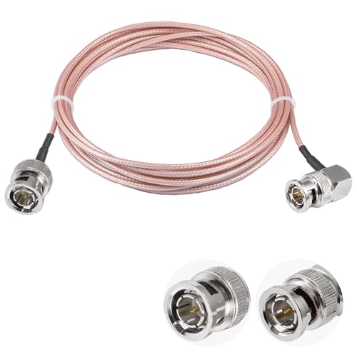 Câble BNC mâle 75 ohm coaxial RG179 HD-SDI pigtail coudé pour liaison radio marine 3m