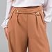 Womens Dress Work Suit Pants Fashion High Waisted Lounge Wide Leg Pant Dressy Casual Elegant Business Orange Trousers