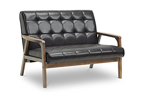 Baxton Studio Mid Century Masterpieces Living Room Set With Sofa , Love Seat , And Armchair In Dark Brown #TOP5