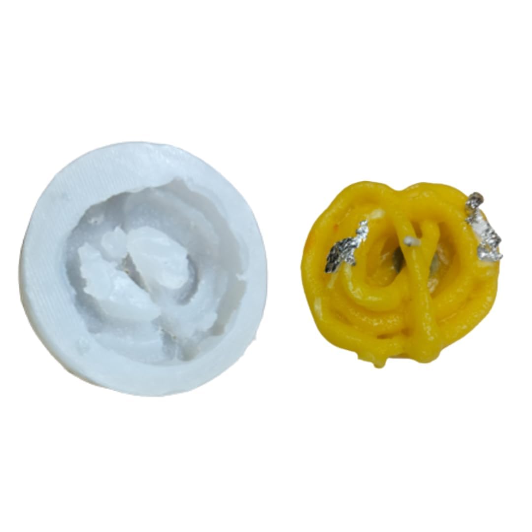 Silicone Jalebi Diwali Candle Mold for Making Soy Wax Candles Diwali Party Festival Home Decoration Mithai Jalebi Gujiya Indian Sweets Diya Candle Wax Waxmelts Party Chocolate Cake Festive Gifts-picture-26