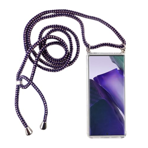 Chaîne de téléphone portable Samsung Galaxy Note 20 Ultra coque cordon violette antichoc