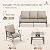 HERA'S HOUSE 7 Piece Patio Furniture Set, 4 x Metal Cushioned Chair, 2 x Cushioned Ottoman, 1 x 3-Seat Sofa, Outdoor Conversation Set for Lawn Garden Backyard