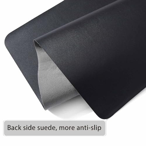 Image of Extended Mouse Pad Mat XXL Desk Pad Large Desk Mat DOBAOJIA 35.4 inch X 16.9 inch Desk Blotter Writing Pad for Laptop /Office /Home, PU Leather Waterproof +Suede Non-Slip 90 x 43cm (Black)
