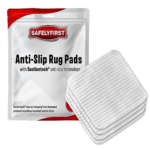 Rug Grippers, Non-Slip Pads & Under Carpet Tape - Anti-Slip Carpet Adhesive to Prevent Sliding - Hardwood Floors Compatibility and Washable Rugs - Say Goodbye to Slips | Designed to Keep You Safe