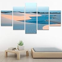 SIGNWIN 5 Panel Canvas Wall Art Modern Art Forest Multicolor Photography Relax/Calm Romantics Scenic for Home Decorations Ready to Hang - 60