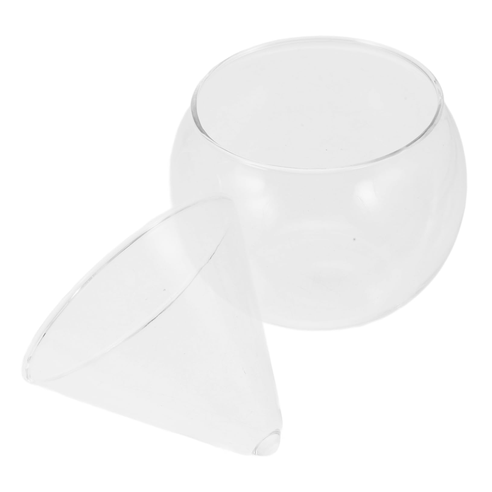 MOLUCKFU 10.4x10.4x9.5cm Creative Cocktail Glass Cup Unbreakable Elegant Design Great for Home Office Bar Hotel