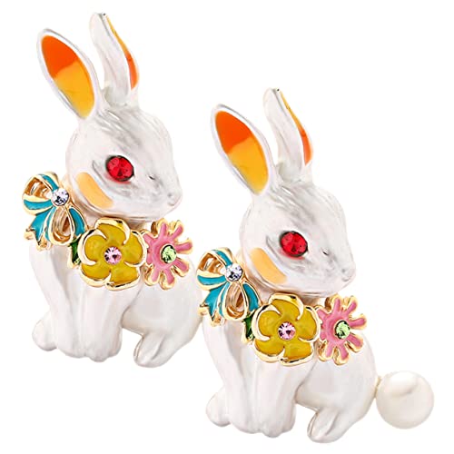 VALICLUD 2 Piezas Broche De Conejo Comida De Conejillo De Indias Comida De Hámster Conejitos Disfraz De Orejas De Conejo Jaula Para Conejillo De Indias Mascota Juguetes Cerdo Cristal