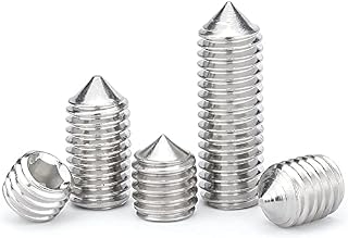 ANSIEDIO Cone Point Grub Screws, 304 Stainless Steel Hex/Allen Key Socket Cone Point Grub Set Screws, M6×20mm,20 pcs