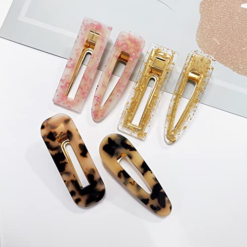 12 Pieces Acrylic Resin Marble Hair Clips Set, Decorative Pearls Hair Barrettes Sweet Decorative Bobby Pins Hairpin Headwear Hair Accessories Headwear for Women and Girls…