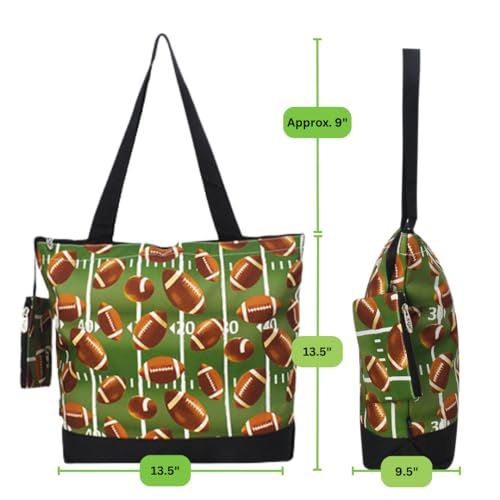 Image of NGIL Medium Top Zipper Closure Canvas Tote Bag with Attached Matching Coin Purse For Moms and Nurses