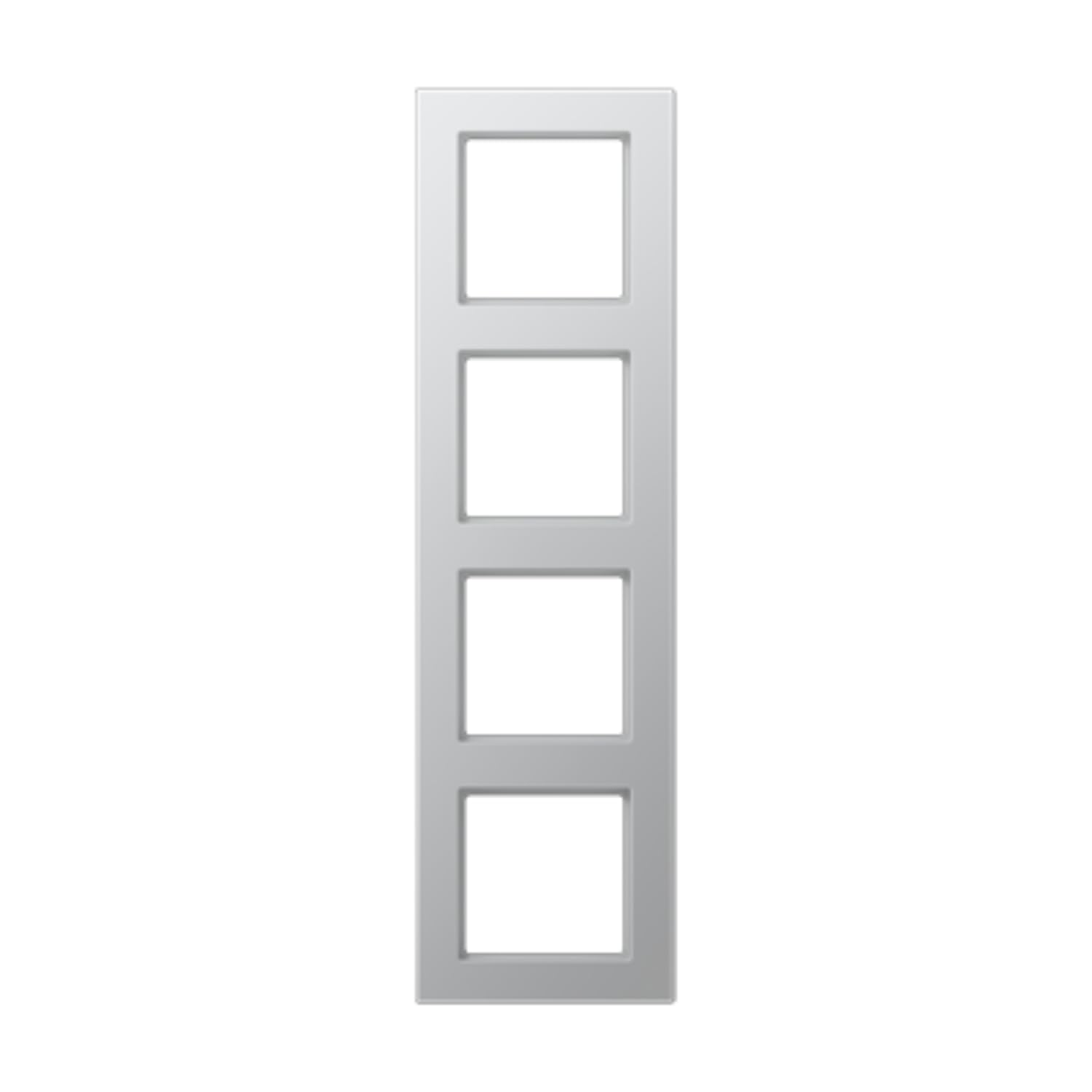 JUNG Rahmen 4 fach cadran aluminium AC 584 AL pour interrupteur design