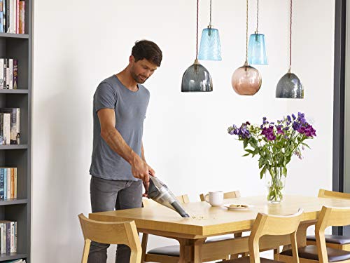 BLACK+DECKER NVC220WC-QW Aspirateur à main sans fil - 15,5 AirW - Capacité du bol : 385 ml - Base de charge, 7.2V, Gris métalisé, 385 ml - Image 7