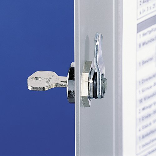 Durable Locking Key Cabinet, 72-Key, Brushed Aluminum, Silver, 11.75 X 4.63 X 15.75 #TOP6