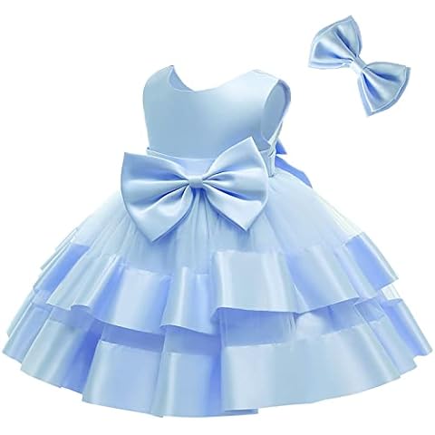 Maeau Toddler Girls Princess Dress Baby Wedding Pageant Baptism Christening Tutu Gown Baby Girls Party Dresses Cover