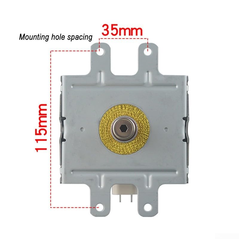 Magnetrón de microondas con placa base larga, modelo 2M303H, que ofrece un funcionamiento confiable refrigerado por aire a 1080W