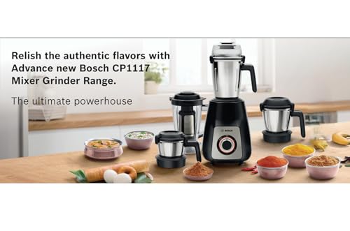 Image of BOSCH TrueMixx Pro 1000W Mixer Grinder 4 Jar Black MG8724A1KI