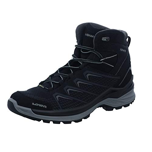LOWA Herren ferrox pro gtx mid Trekking Wanderstiefel, 9923 Schwarz Hellgrau, 42 EU