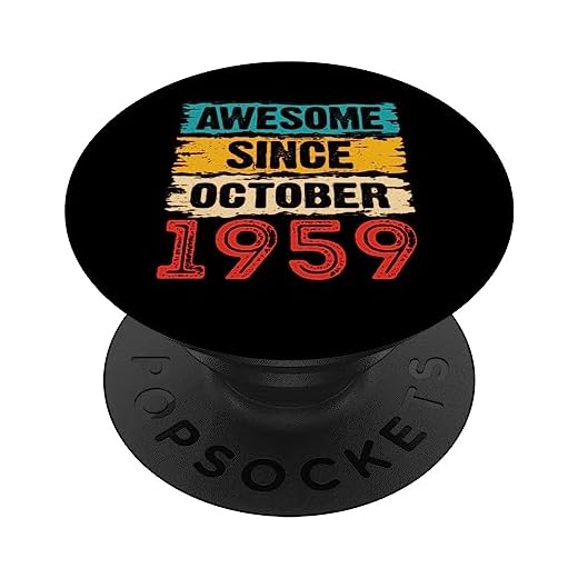 Regalos de 64 años impresionantes desde octubre de 1959 para 64 cumpleaños PopSockets PopGrip Intercambiable