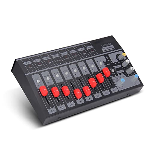 Mélangeur de console audio à 8 canaux et mini mixer DJ portable à 4 voies pour studio