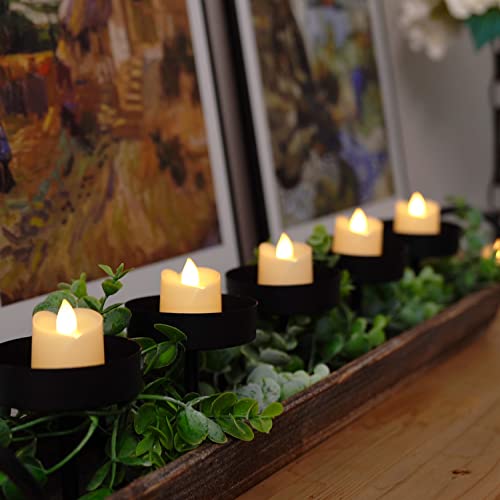 Homemory 48Pack Flameless Flickering Led Votive Tealight Candles,200+Hour Lasting Battery Operated Candles,Soft White For Valentine's Day,Wedding,Proposal Anniversary (Ivory Base,Battery Included) #TOP5