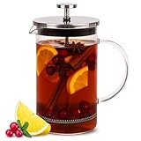 OMAGO, Glas-Tee-Brühe, ideal für Winterabende, Kräuter- und Teekanne, 600ml, Heißgetränke