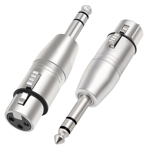 Adaptador XLR a 1/4 6.35mm macho a XLR hembra miniatura 1