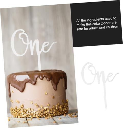 Cabilock 30 Peças uma inserção de bolo topo de bolo de 1 ano decoração de bolo decorações para cupca