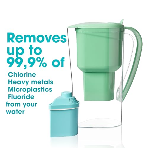 Image of Alkanatur Alkaline Water Filter Pitcher Removes Fluoride, Microplastics, PFAs - Adds Magnesium - Hydrogenates & Ionizes Water - Removes Chlorine, Heavy Metals - Certified UNE 149101:2015